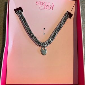 Stella & Dot Heart Lock Necklace
